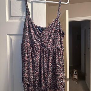 Torrid Blue and Pink Floral Top